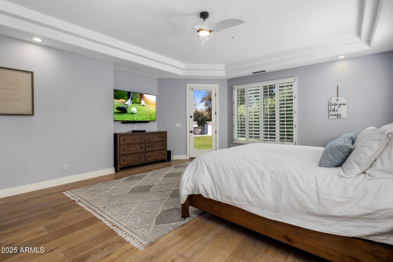 Primary Bedroom w Exit to Backyard