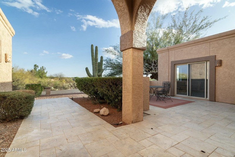 Front door entry & patio