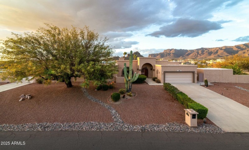 Street view with two driveways