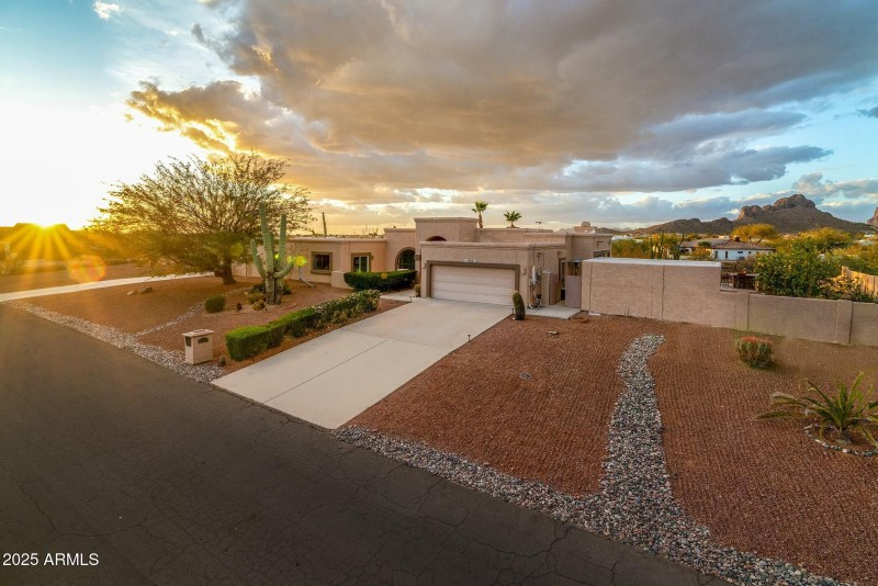 Street view, 4 car garage