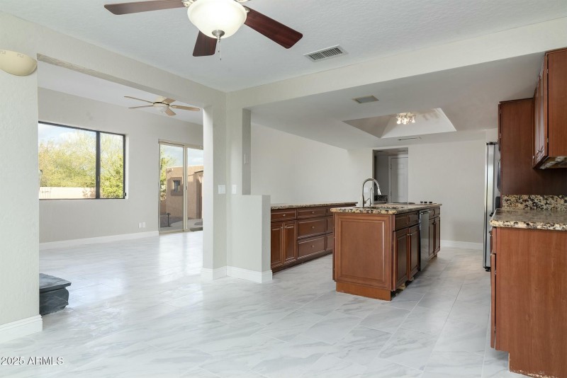 Kitchen with double islands
