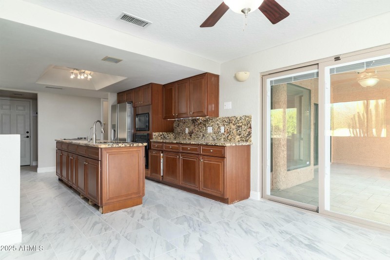 Kitchen with views