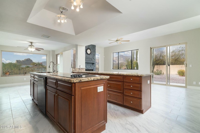 Kitchen with double islands