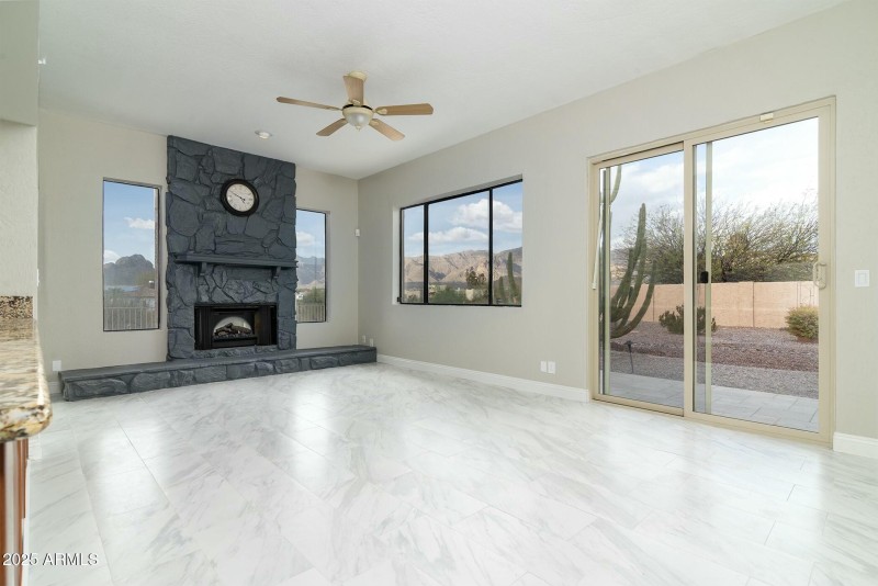 Living room off kitchen