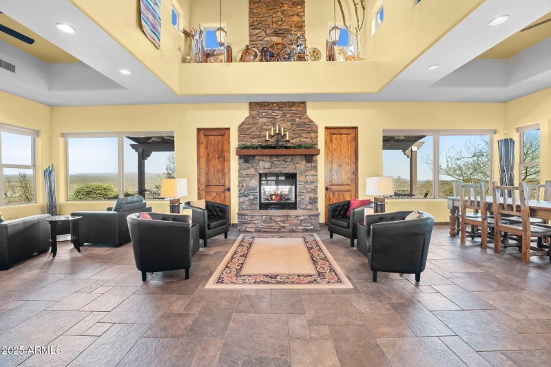 Great room looking east