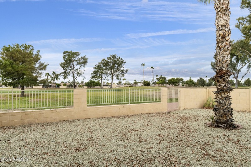 Back yard on golf course