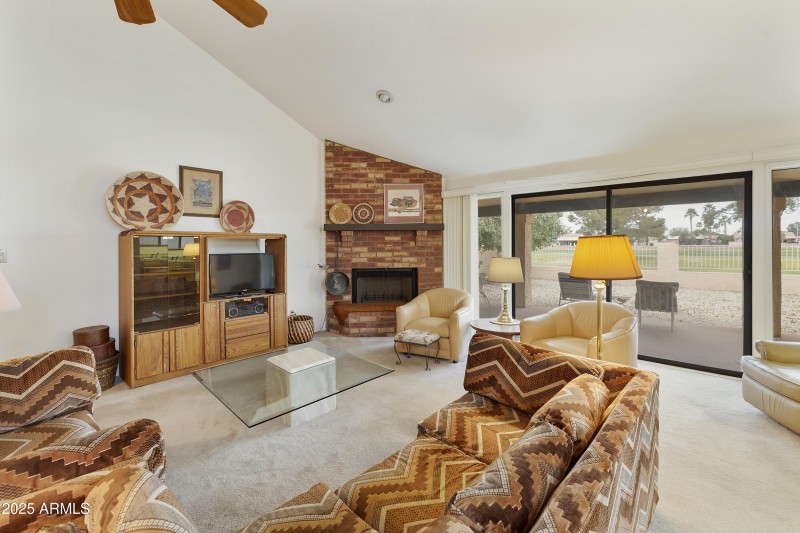 Great Room view to patio and golf course