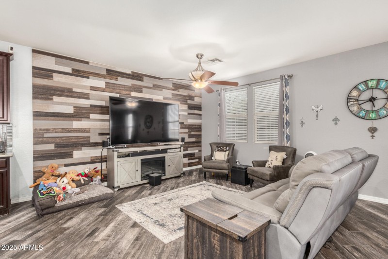 Paneled Wall in Great Room