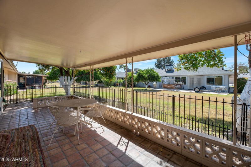 Lovely covered patio