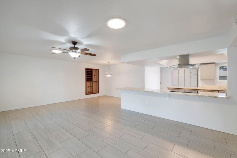 Kitchen counter and great room