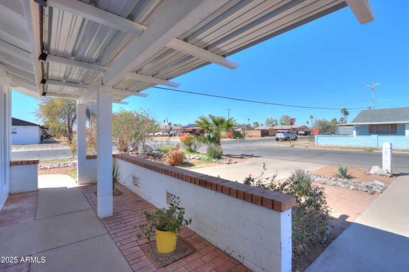 Covered front patio