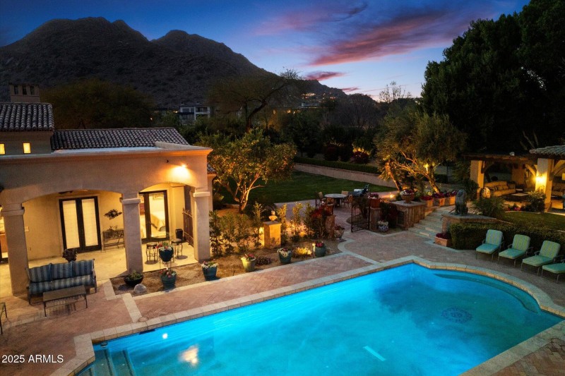 091-Aerial View of Pool _ Camelback Mtn