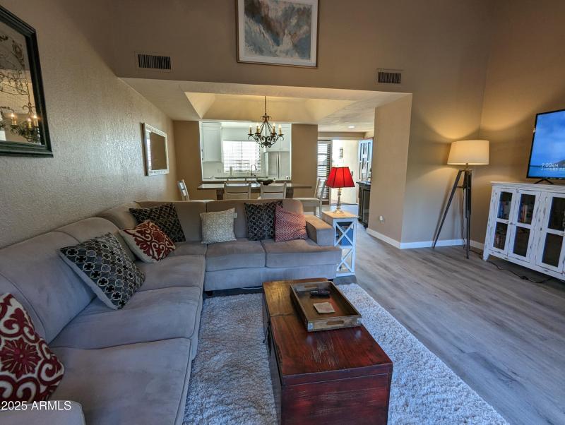 Family Room View to Kitchen