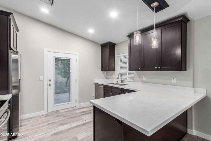 Stylish Kitchen with Backyard Access
