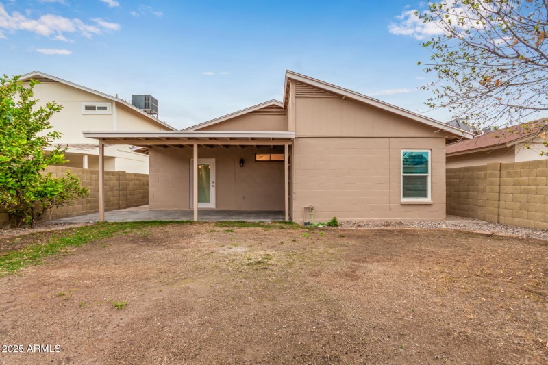 Rear View of Home & Yard