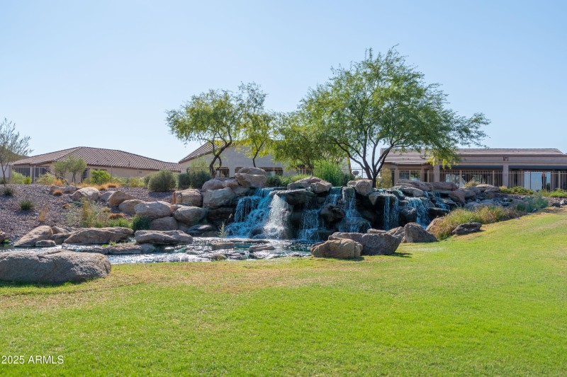 Front entrance waterfall