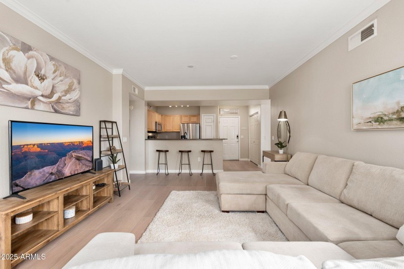 Living room to kitchen