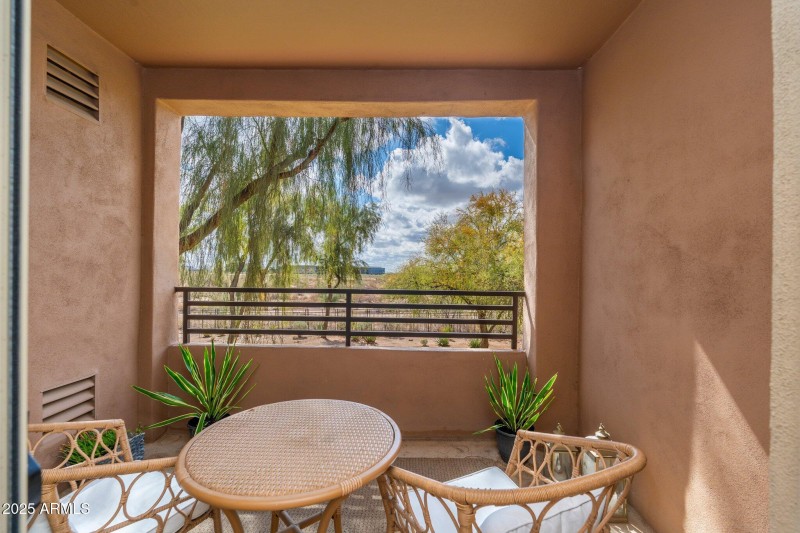 Private balcony with views