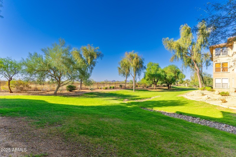 Greenspace behind the property