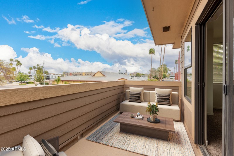 702 Beck- Virtually Staged Balcony- Revi