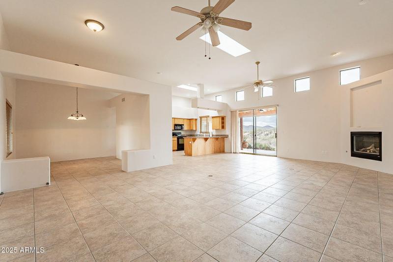 Dining room and kitchen
