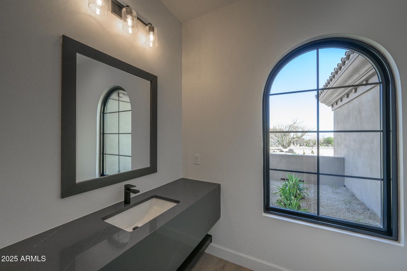 Powder with Floating Countertop