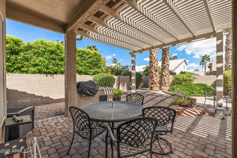 Large covered back patio