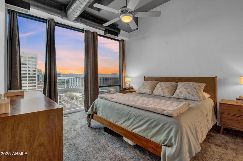 Primary Bedroom at Sunset