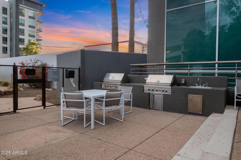 Community Grills at Sunset