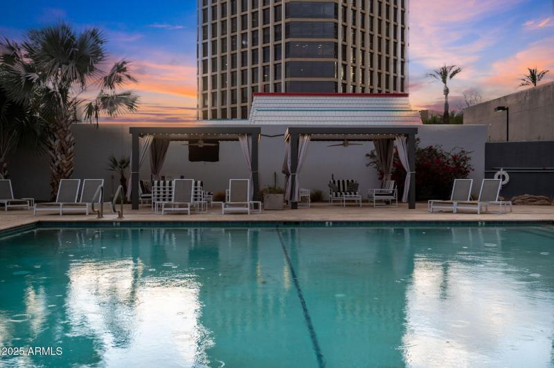 Community Pool at Sunset