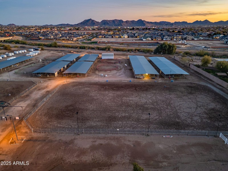 Sunset at equestrian center