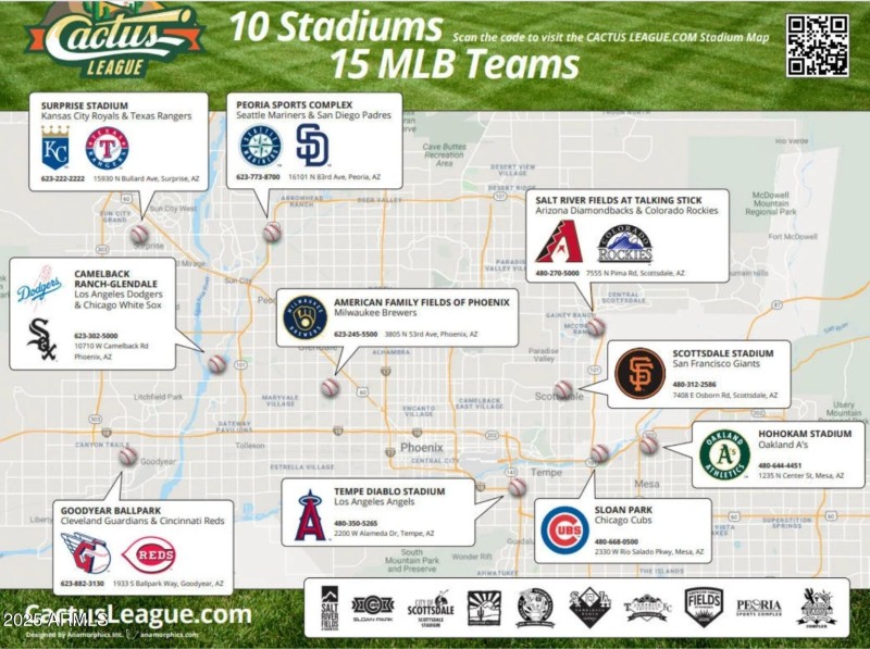 Cactus League Teams:Map
