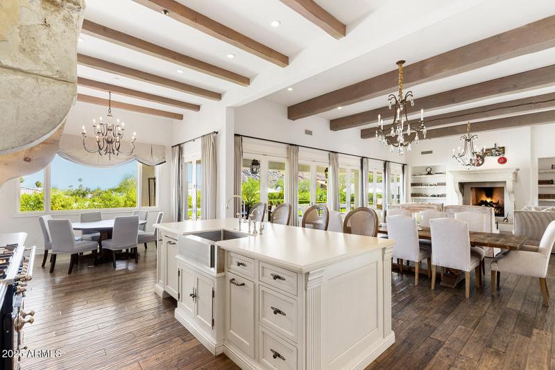 MAIN KITCHEN OVERLOOKS FAMILY ROOM