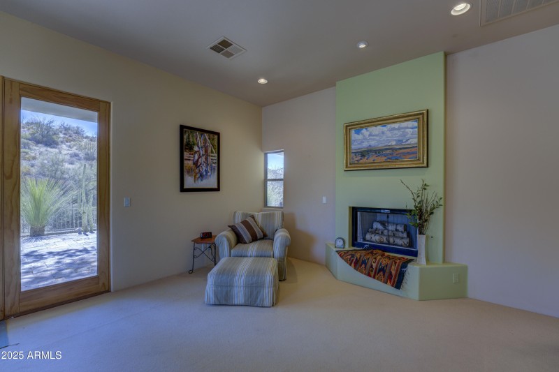 Sitting area &Fireplace in Master
