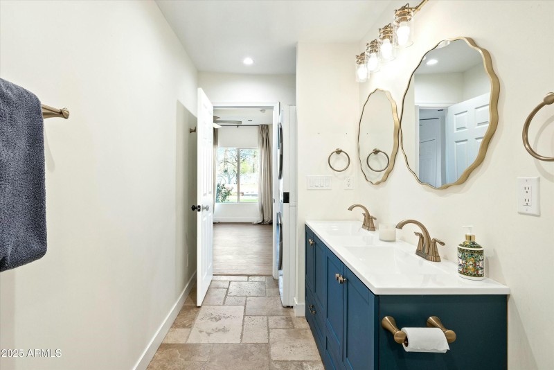 Stackable Laundry & Dual Vanity