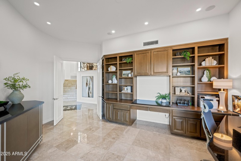 Office w/ Built-in Shelving