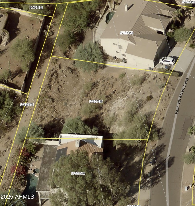 16003 E Venetian Ln County aerial contou