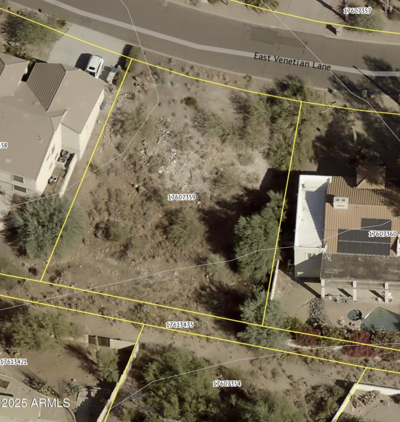 16003 E Venetian Ln County aerial contou