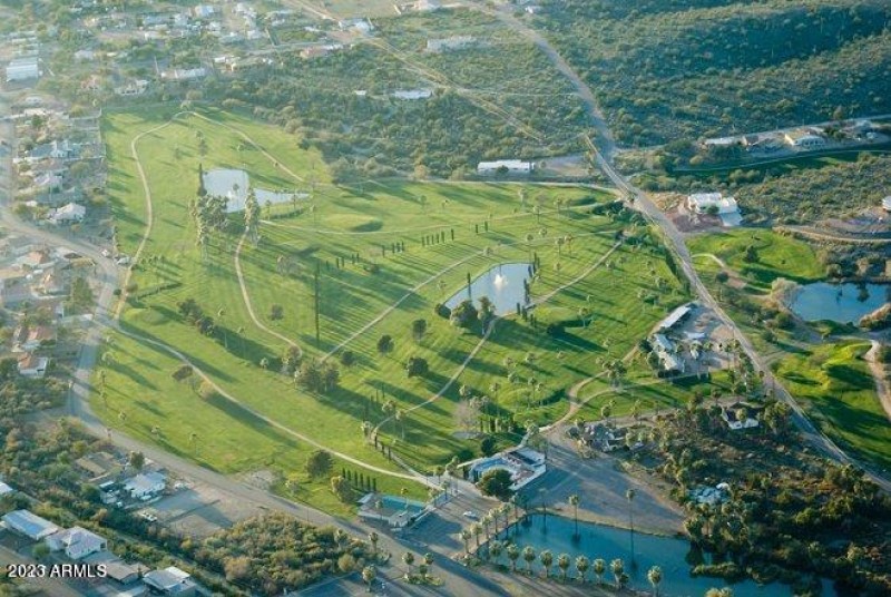arial of golf course