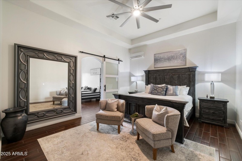 Bedroom 6 with Barn Doors to Flex Room