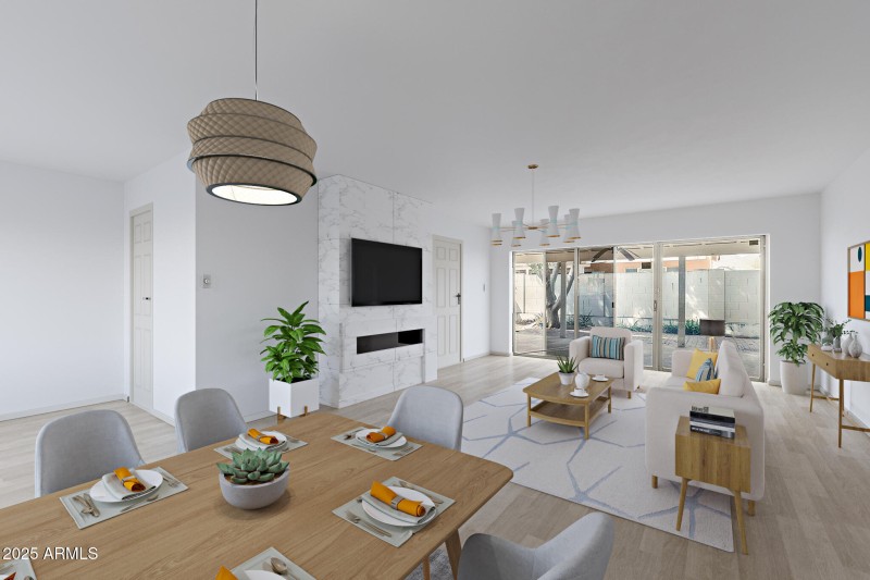 Rendering of Living Room