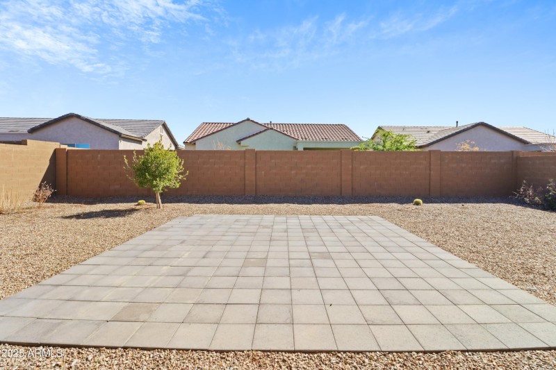 Pavered Patio in Backyard