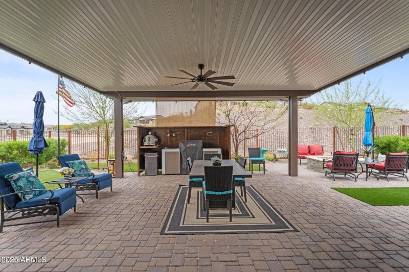 Extended covered patio
