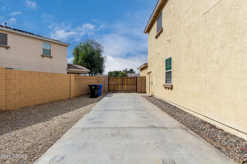 Double Gates with concrete pad