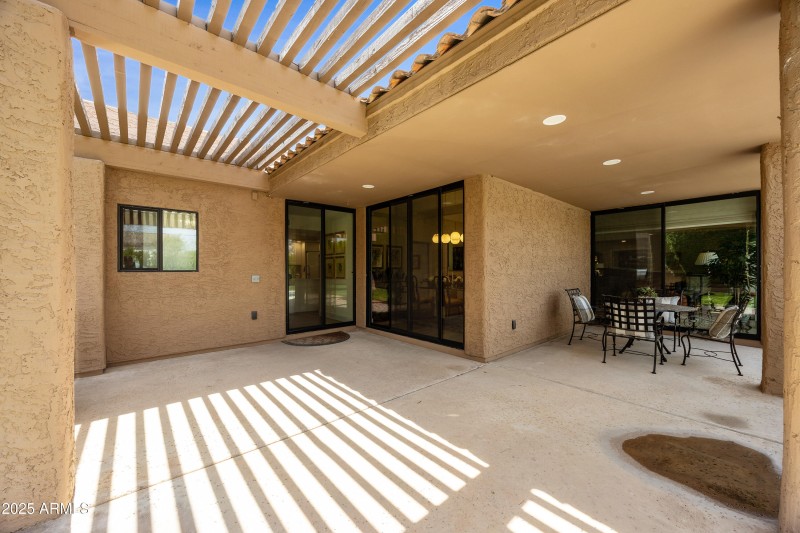 Shaded back patio