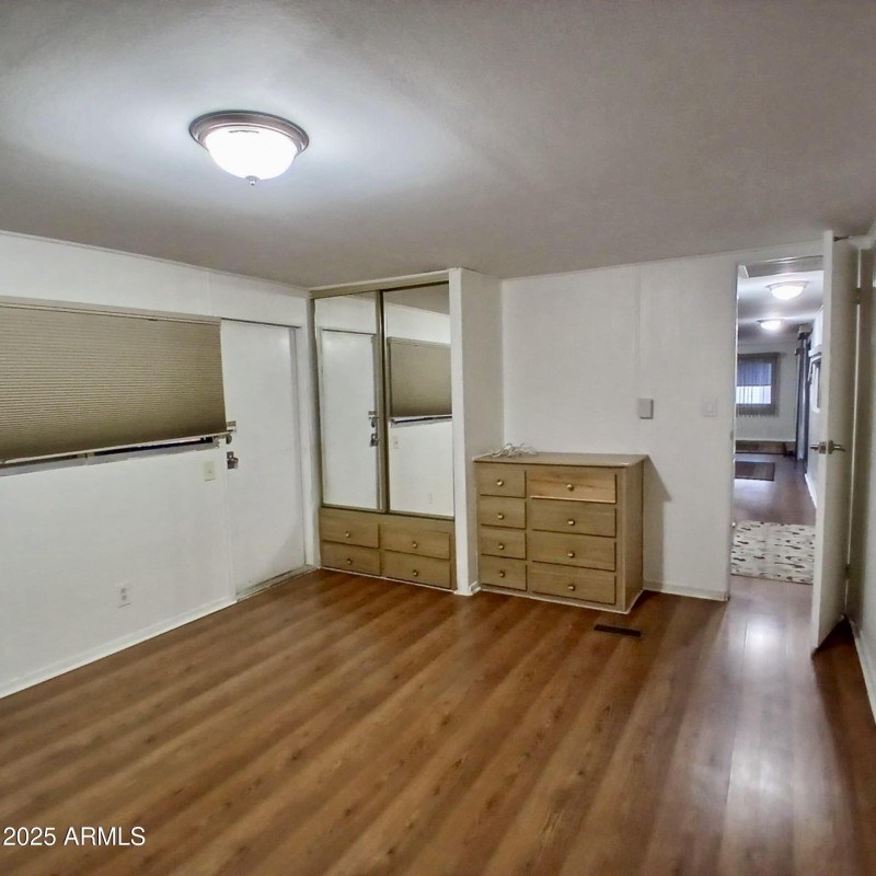 Bedroom-North window, closet/cabinet