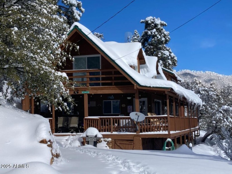 Cabin in the snow!