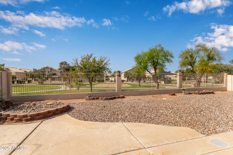 View of Community Park from Backyard- Ca