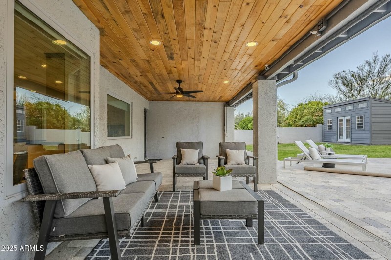 Gorgeous Wood Patio Ceiling