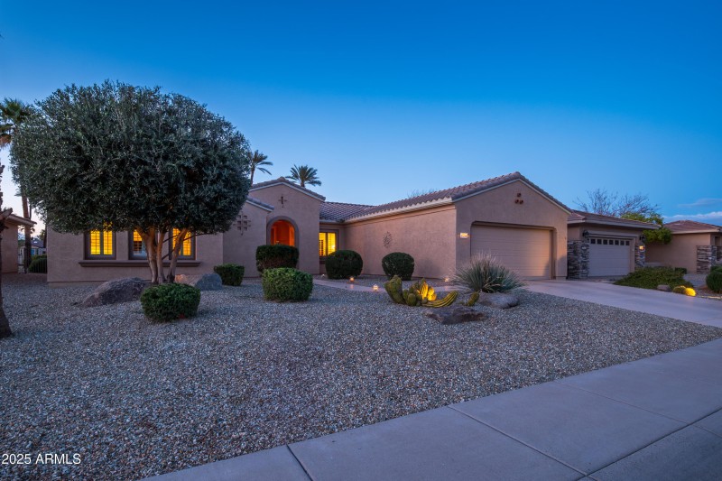 Evening Front Landscaping
